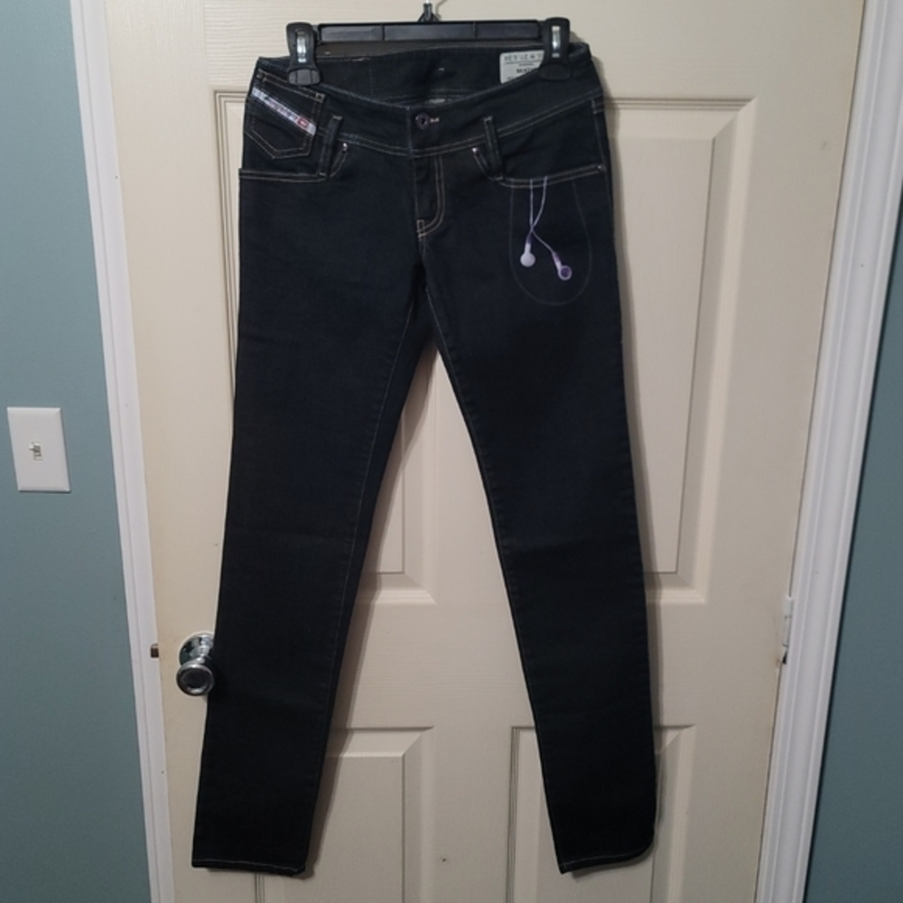 Diesel Matic Dark Wash Low‎ Rise Strech Skinny Jeans Women's 27x34